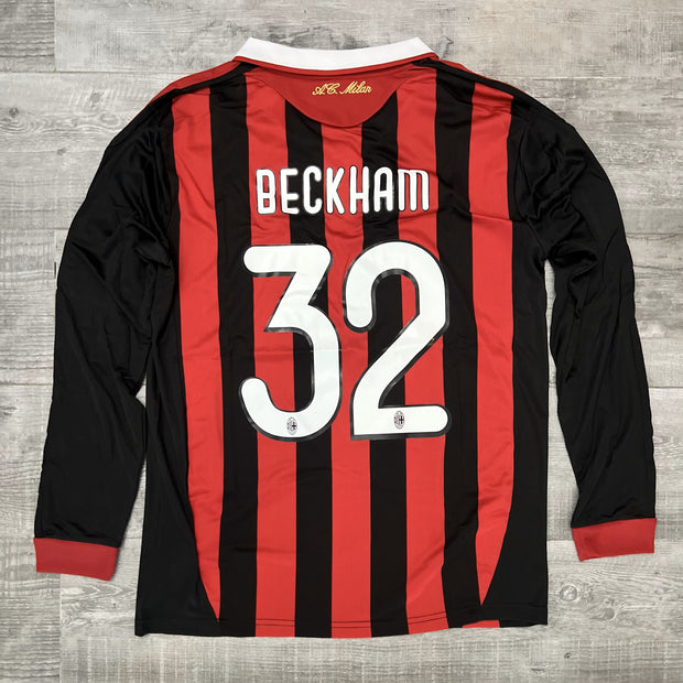 Retro - 2009-10 Camiseta Milan Local (Beckham)