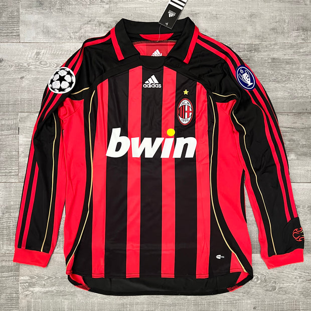 Retro - 2006-07 Camiseta Milán Local (Kaká)